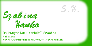 szabina wanko business card